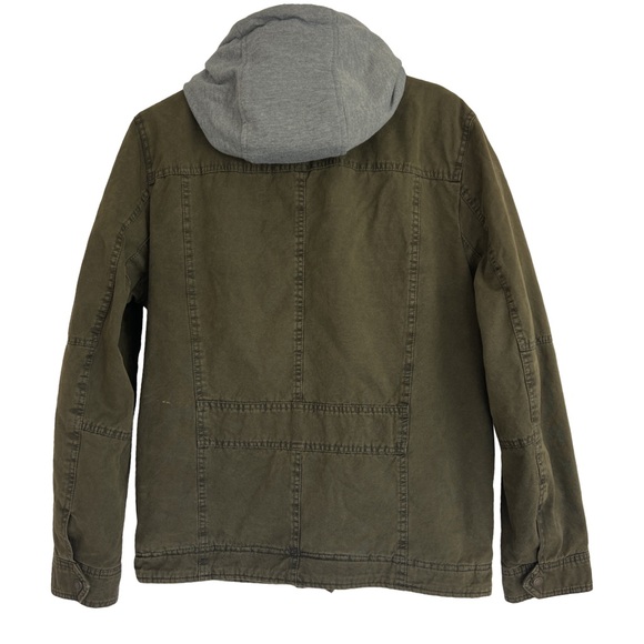 Men's Levi's Sherpa Lined Hooded Trucker Jacket, Olive, Small (D17) - Picture 4 of 8